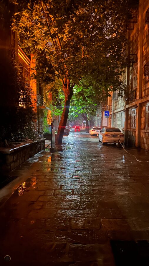Rainy streets.